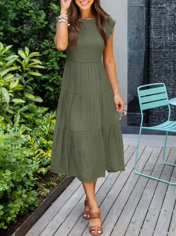 Elegant Lightweight Maxi Layered Dress