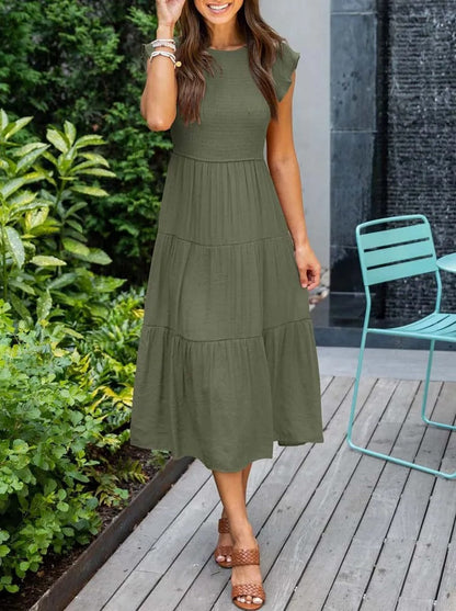 Elegant Lightweight Maxi Layered Dress