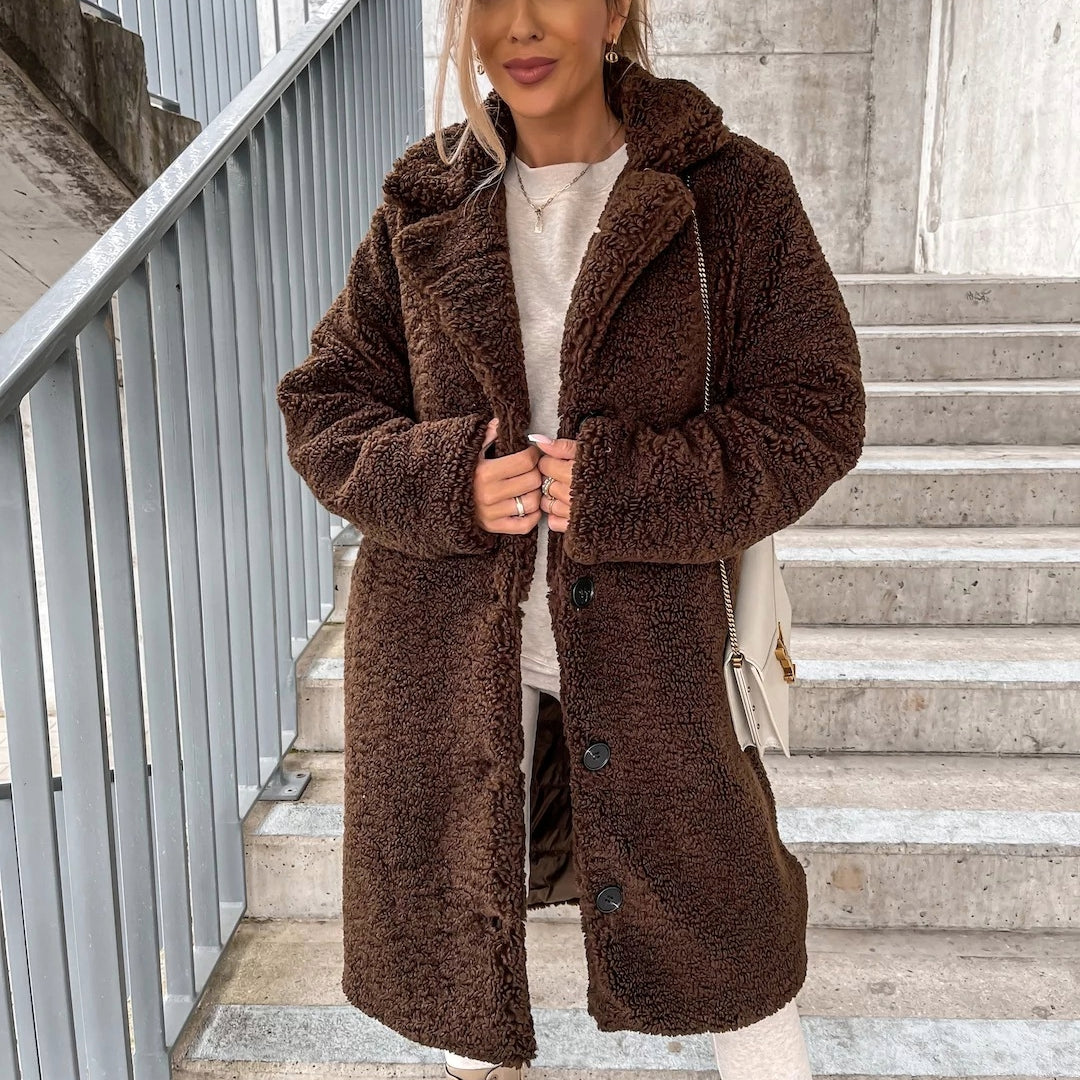 Doris | Ladies Plus Size Fuzzy Parka Coat