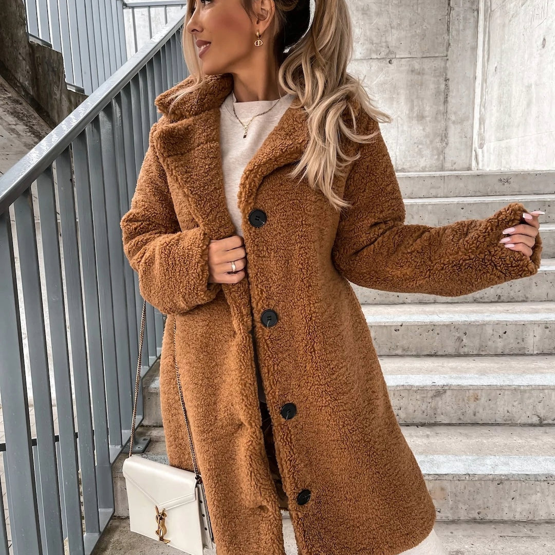 Doris | Ladies Plus Size Fuzzy Parka Coat