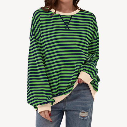 Women's Striped Long Sleeve Top