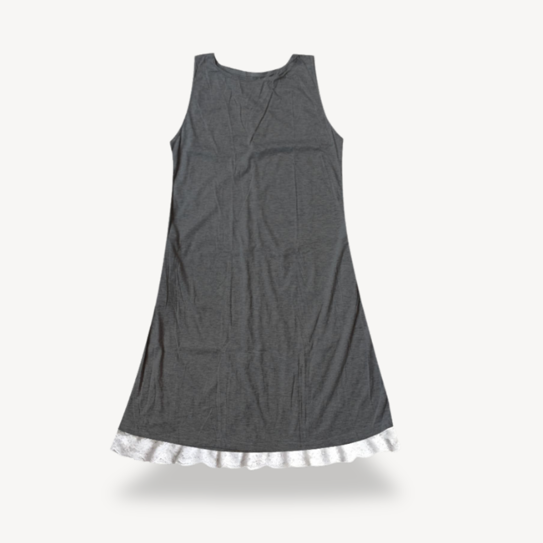 Women's Cotton Lace Hem Dress