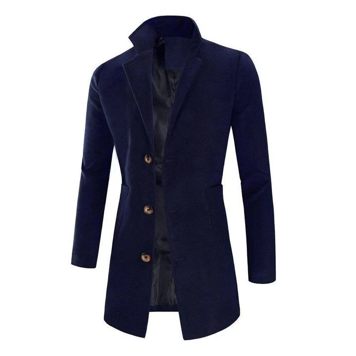 Tailored long men's coat by Meksi
