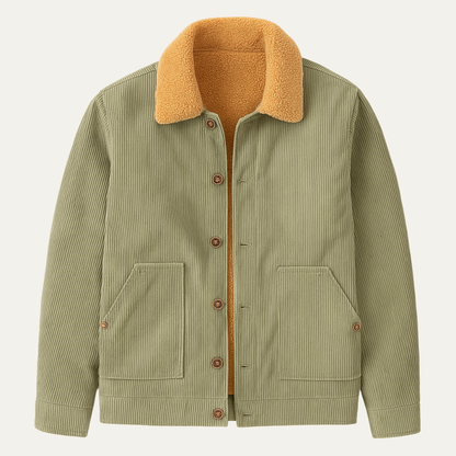The Dorsoduro Men's Corduroy Sherpa Warm Winter Trucker Jacket