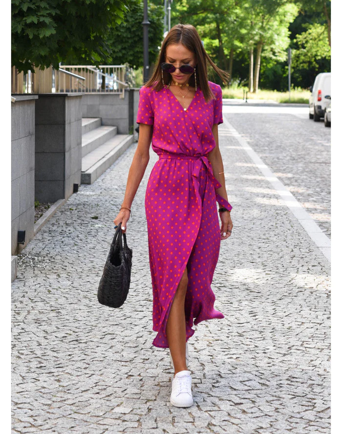 Women's Breathable Casual Sundress with Vibrant Print - BritishElegance