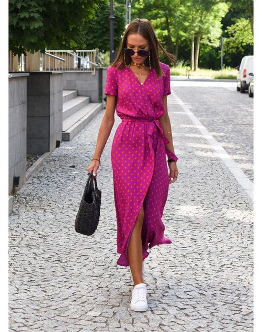 Women's Breathable Casual Sundress with Vibrant Print - BritishElegance