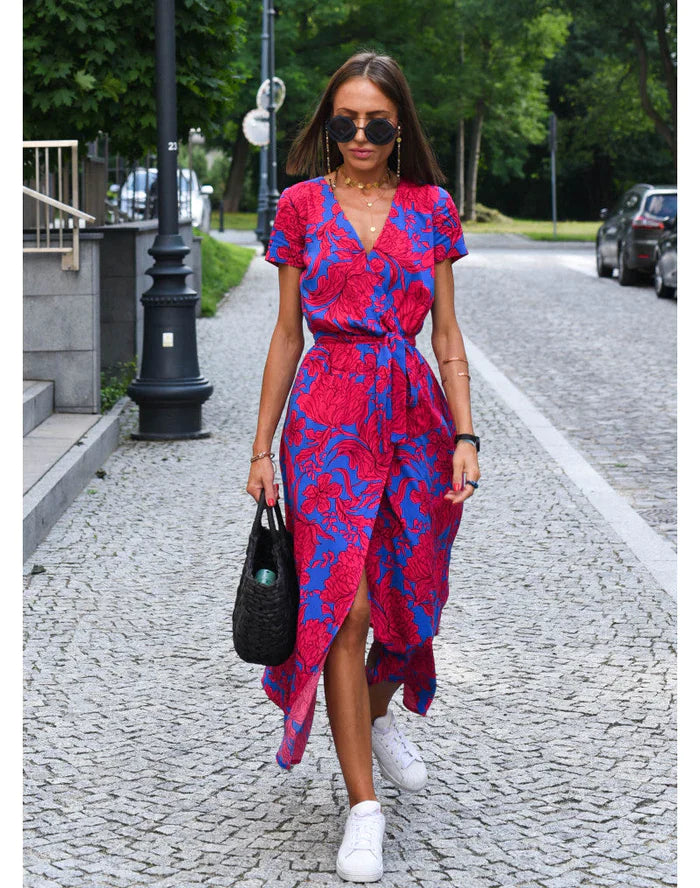 Women's Breathable Casual Sundress with Vibrant Print