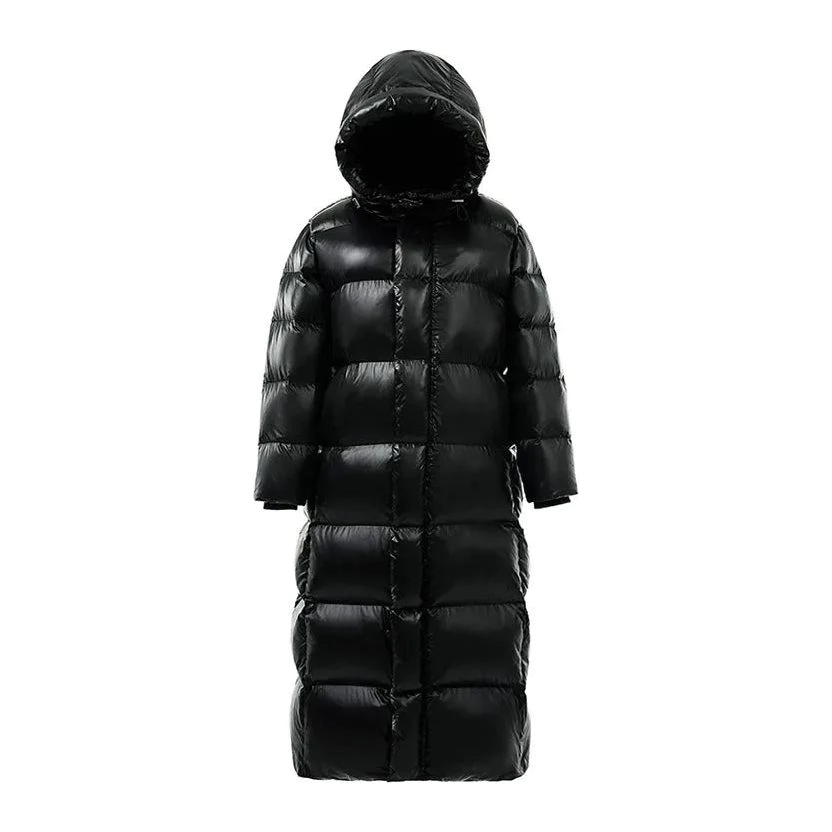 Warm Waterproof Women's Black Winter Coat - BritishElegance