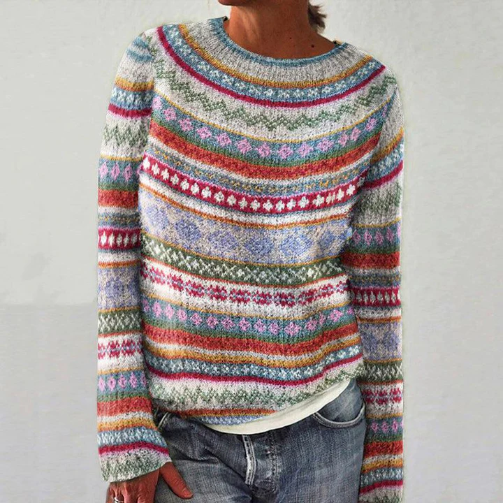 Warm Colorful Winter Sweater for Women