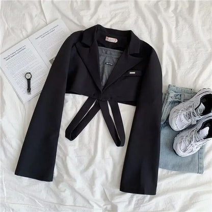 Classic Fit Black Jacket for Women - BritishElegance