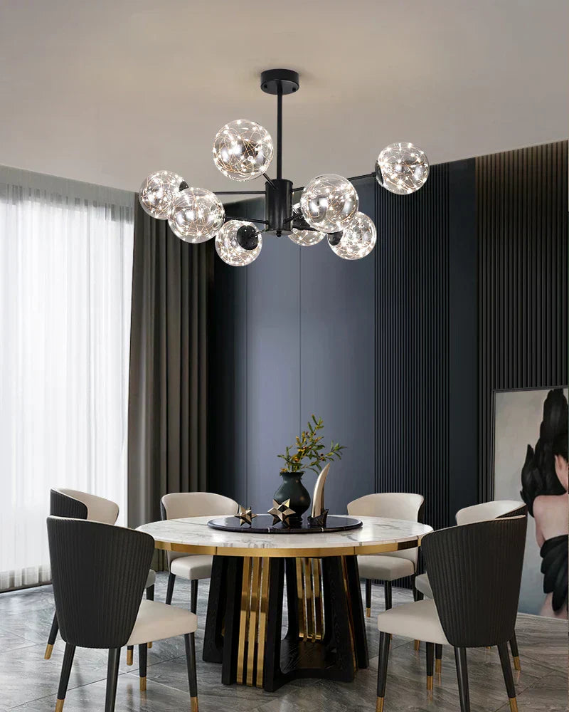 Elegant Glass Pendant Chandelier Lighting Fixture