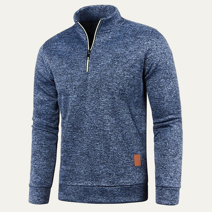 Men’s Quarter Zip Mock Collar Sweatshirt