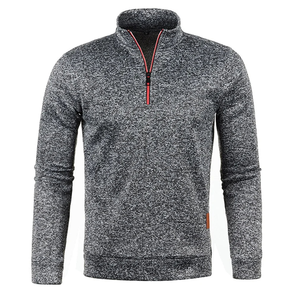 Men’s Quarter Zip Mock Collar Sweatshirt