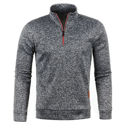 Men’s Quarter Zip Mock Collar Sweatshirt