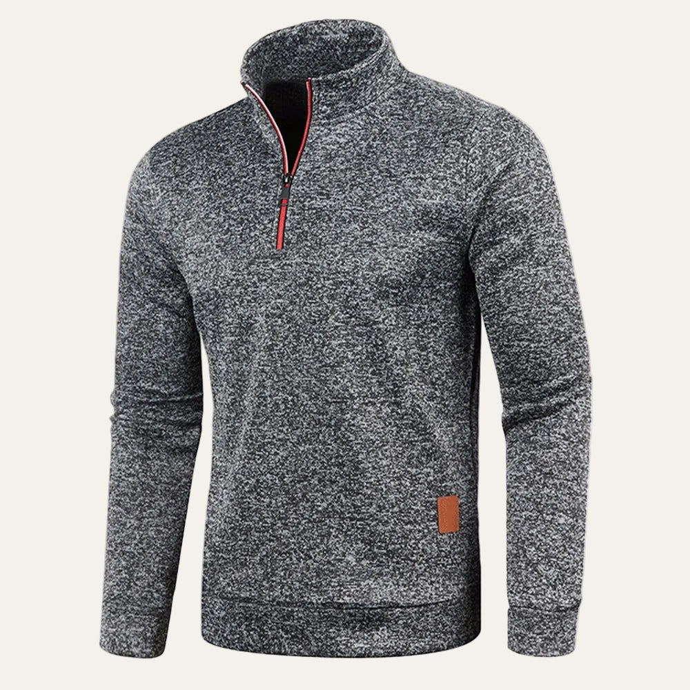 Men’s Quarter Zip Mock Collar Sweatshirt