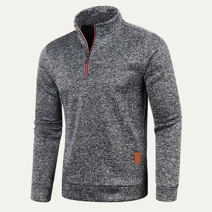 Men’s Quarter Zip Mock Collar Sweatshirt