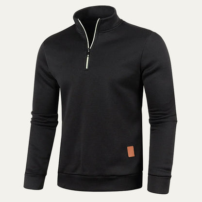 Men’s Quarter Zip Mock Collar Sweatshirt