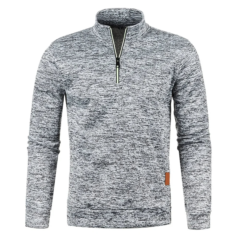 Men’s Quarter Zip Mock Collar Sweatshirt
