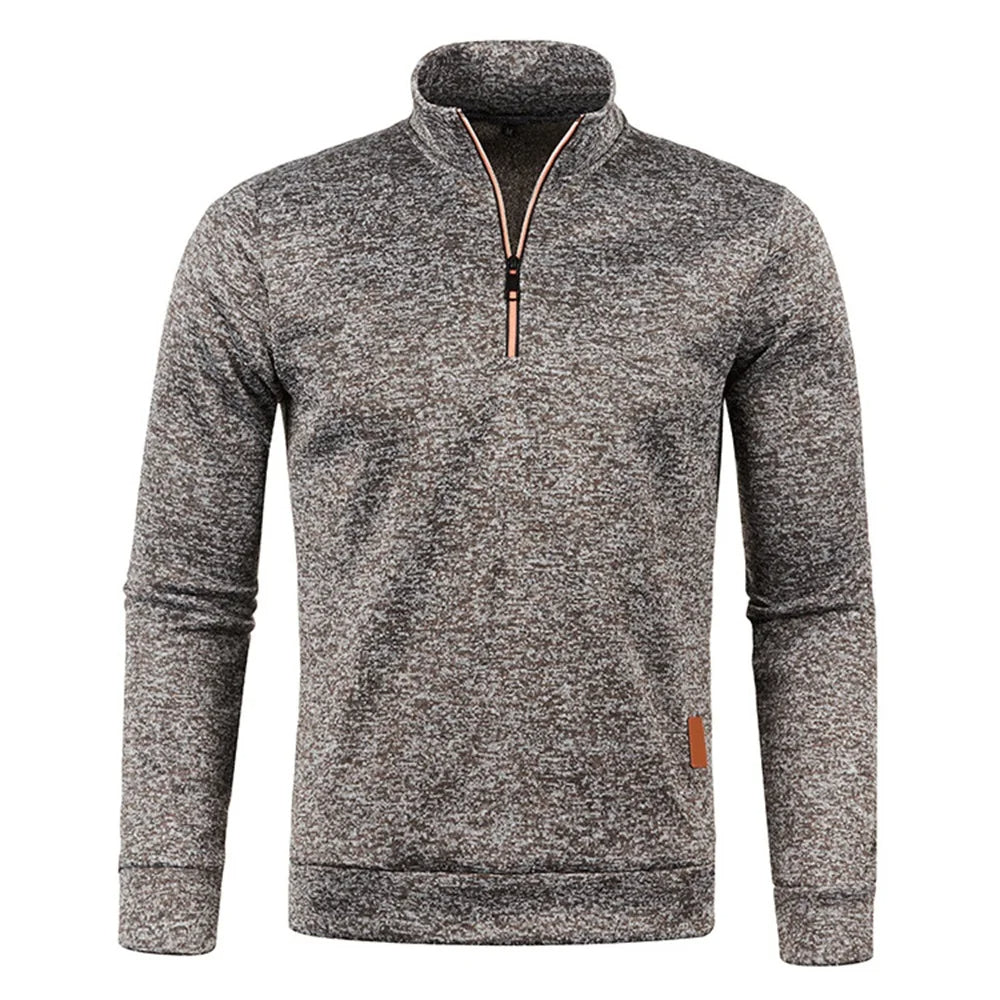 Men’s Quarter Zip Mock Collar Sweatshirt