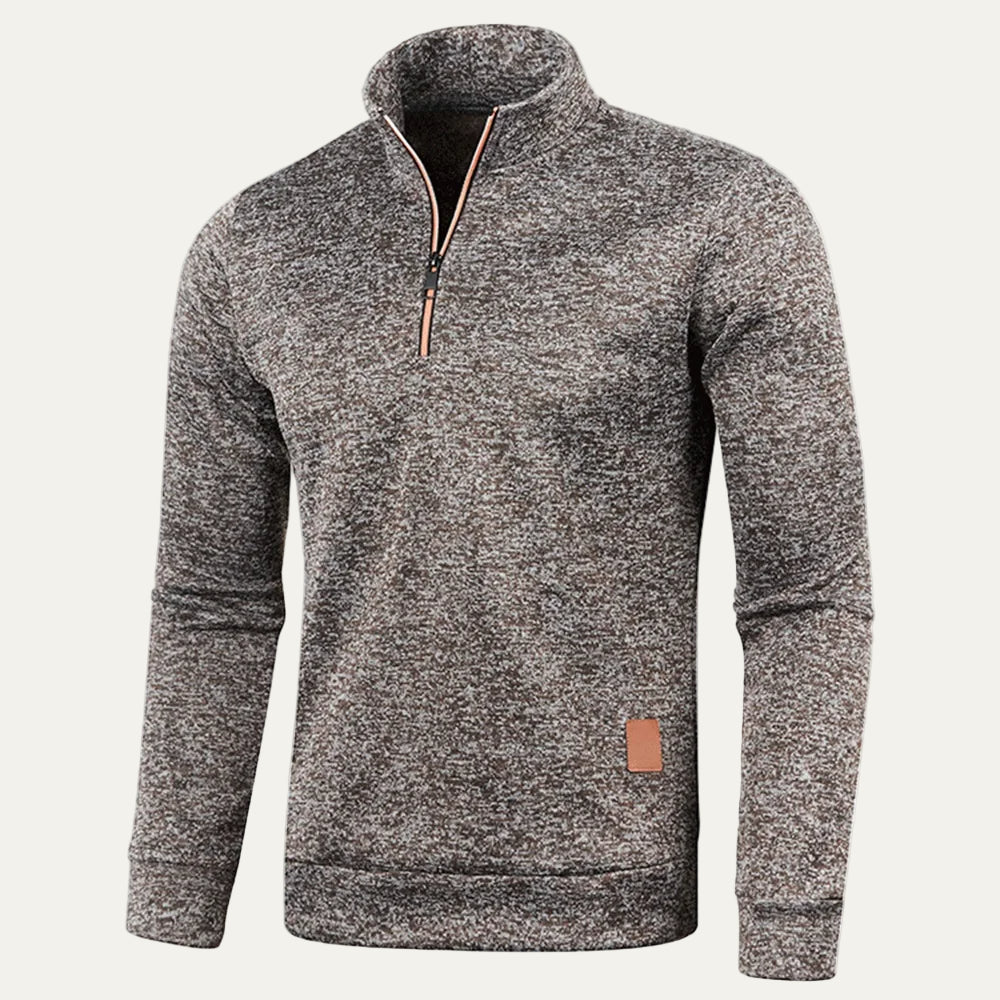 Men’s Quarter Zip Mock Collar Sweatshirt