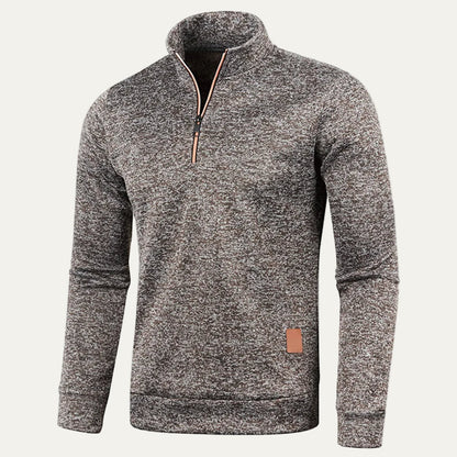 Men’s Quarter Zip Mock Collar Sweatshirt