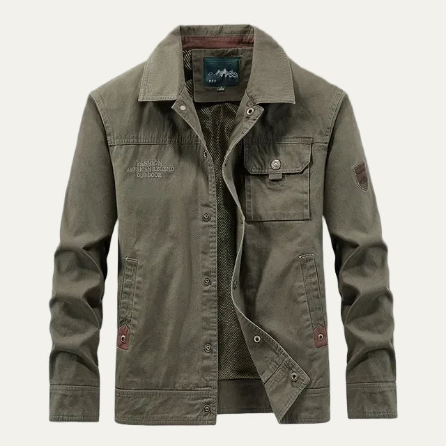 Men’s Embroidered Patch Detail Field Jacket