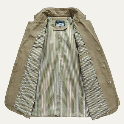 Men’s Casual Cotton Blazer with Patch Pockets