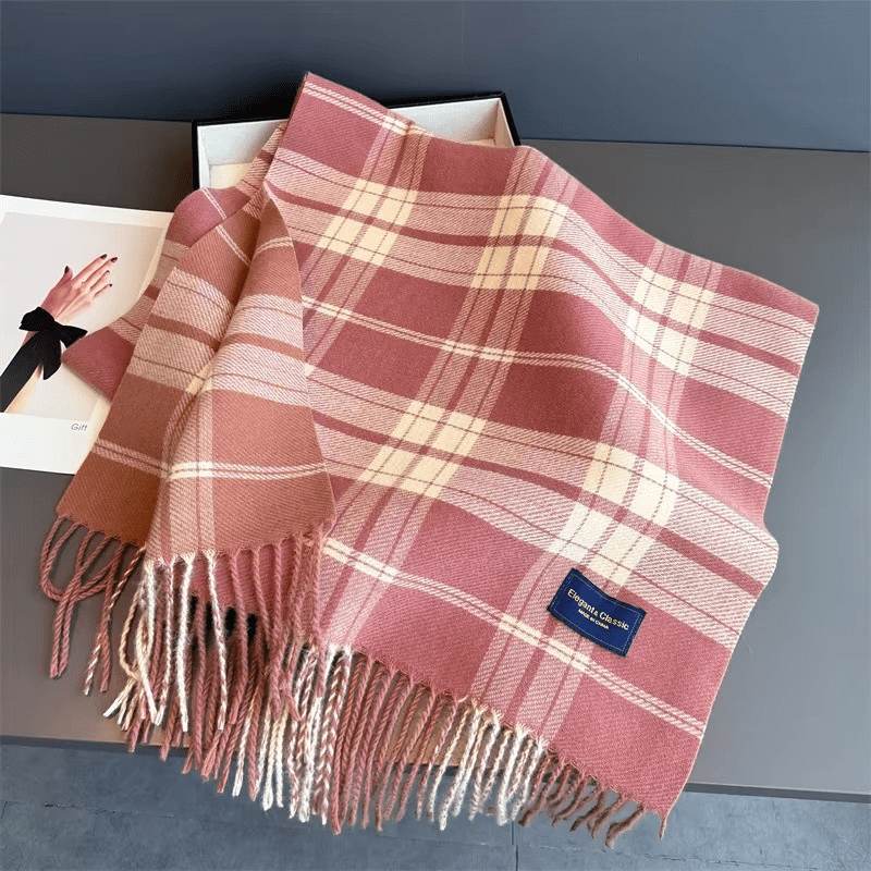 WarmElegance – Designer Autumn Winter Scarf in Soft Cashmere with Pashmina Look