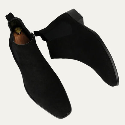 Men’s Classic Suede Mid Ankle Chelsea Boots