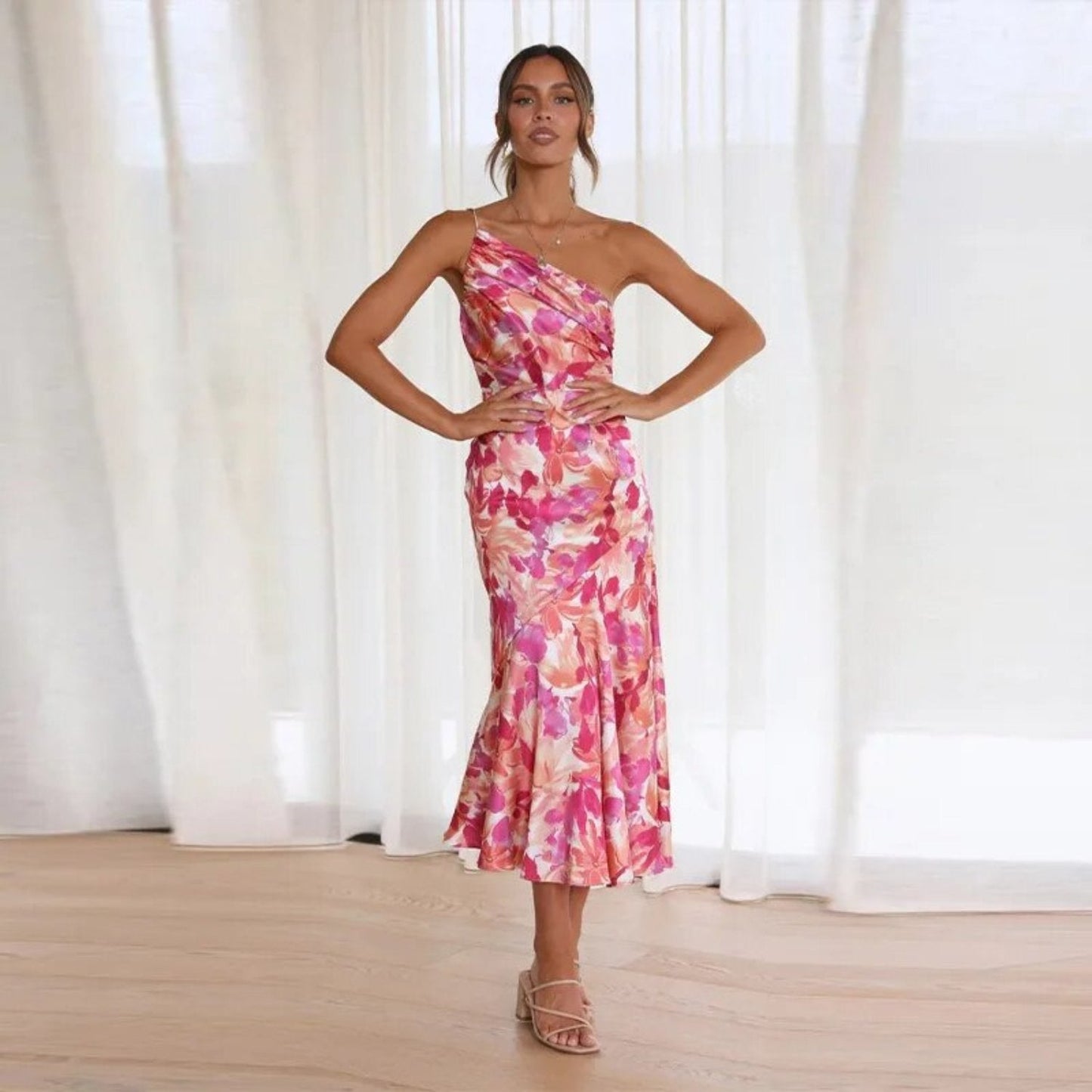 Classic Women's Midi Dress for Formal Events