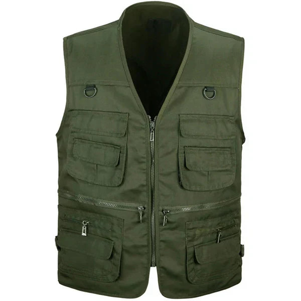 Cevori Multi-Pocket Cotton Utility Vest