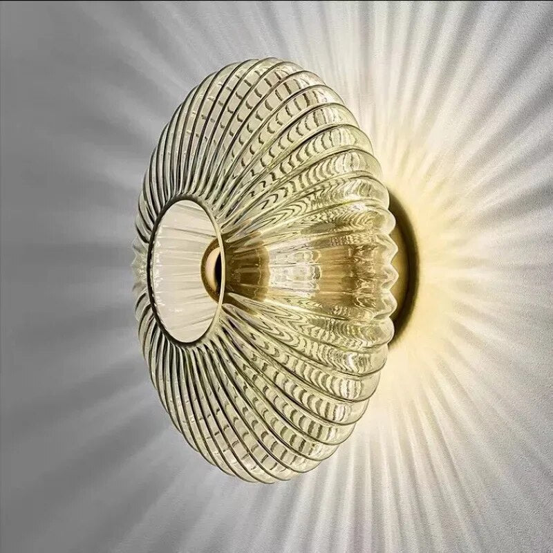 Soft Glow Wave Glass Wall Light