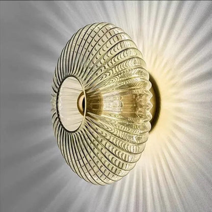 Soft Glow Wave Glass Wall Light