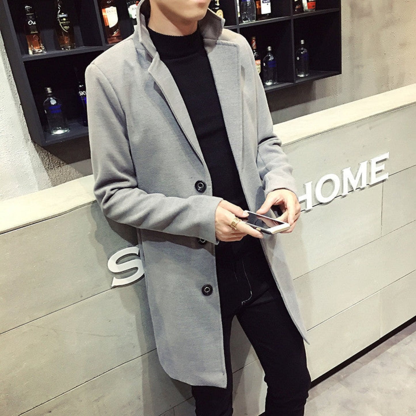 Warm Winter Wool Pea Coat