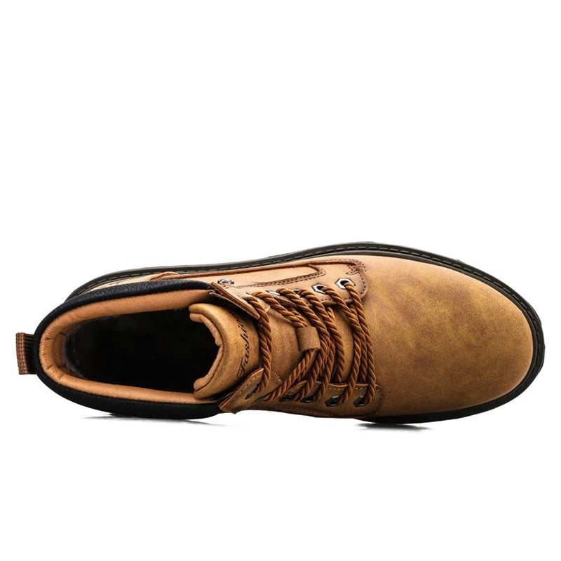 Casual Lace-Up Boots Brown
