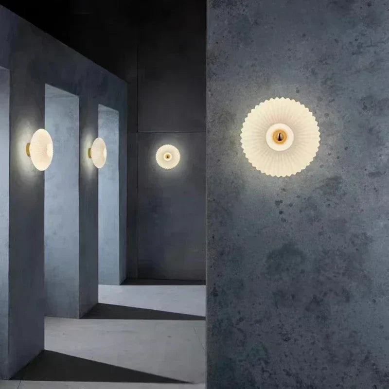 Soft Glow Wave Glass Wall Light - BritishElegance