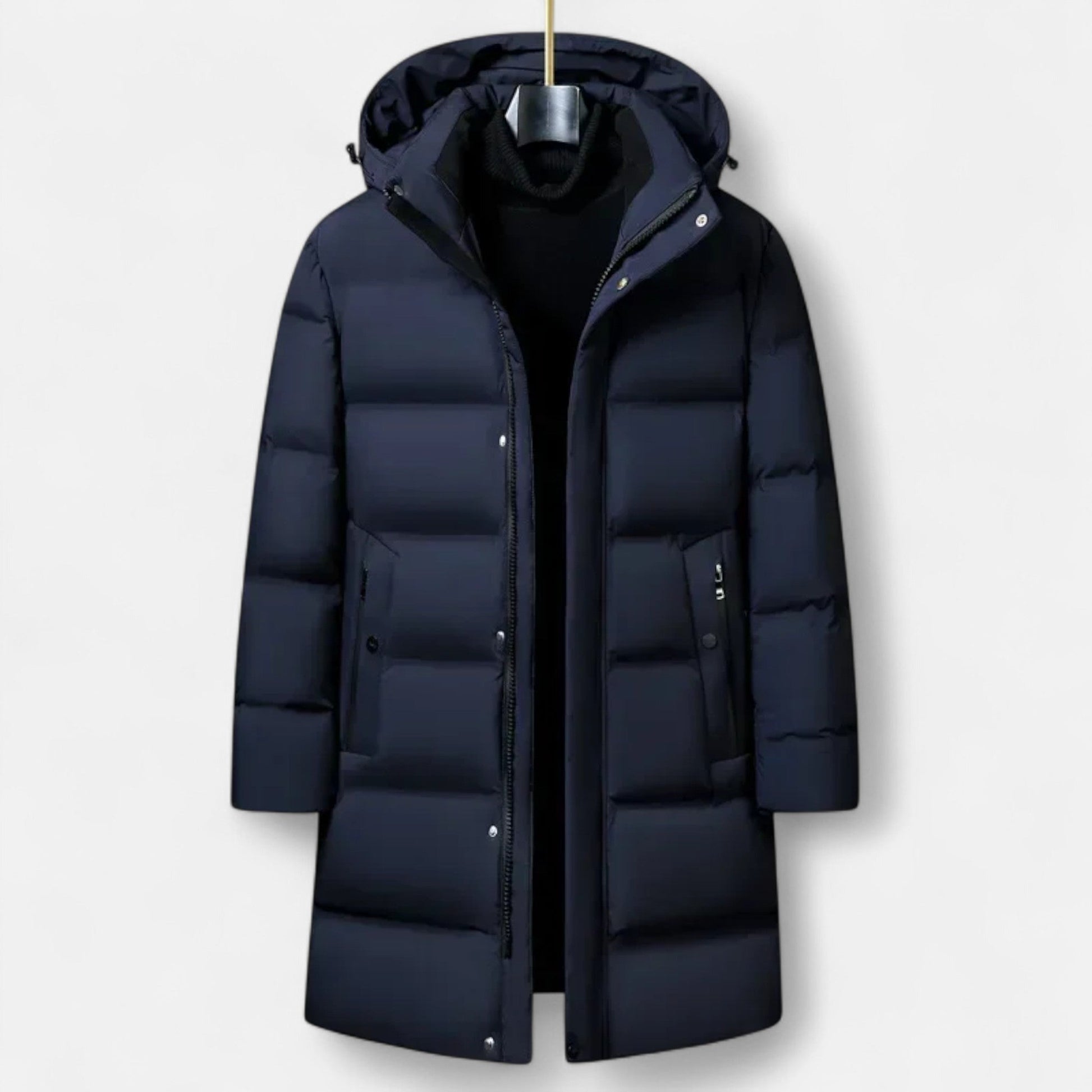Warm Men's Down Filled Hooded Parka Coat - BritishElegance