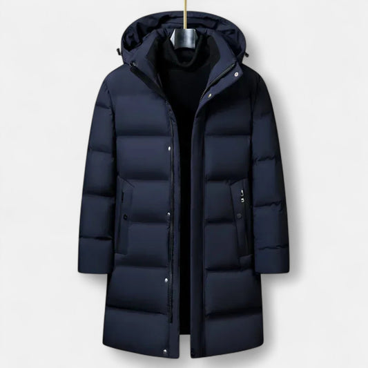 Warm Men's Down Filled Hooded Parka Coat - BritishElegance
