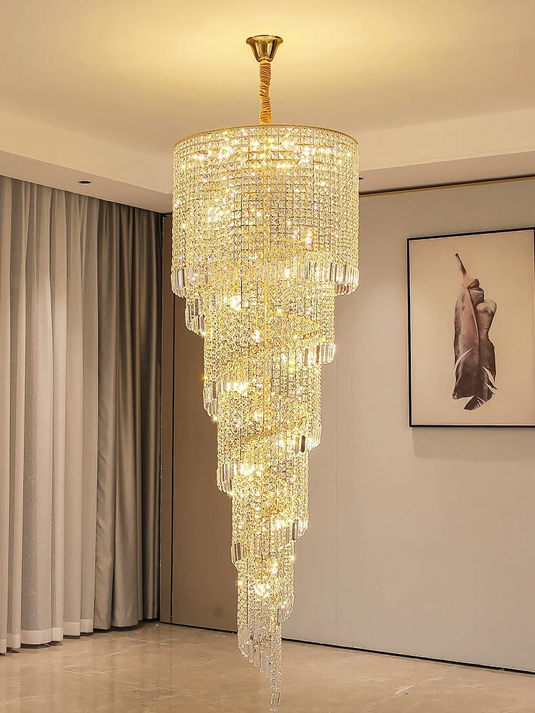 Luxury Stairway Crystal Chandelier