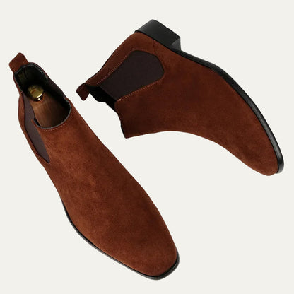 Men’s Classic Suede Mid Ankle Chelsea Boots