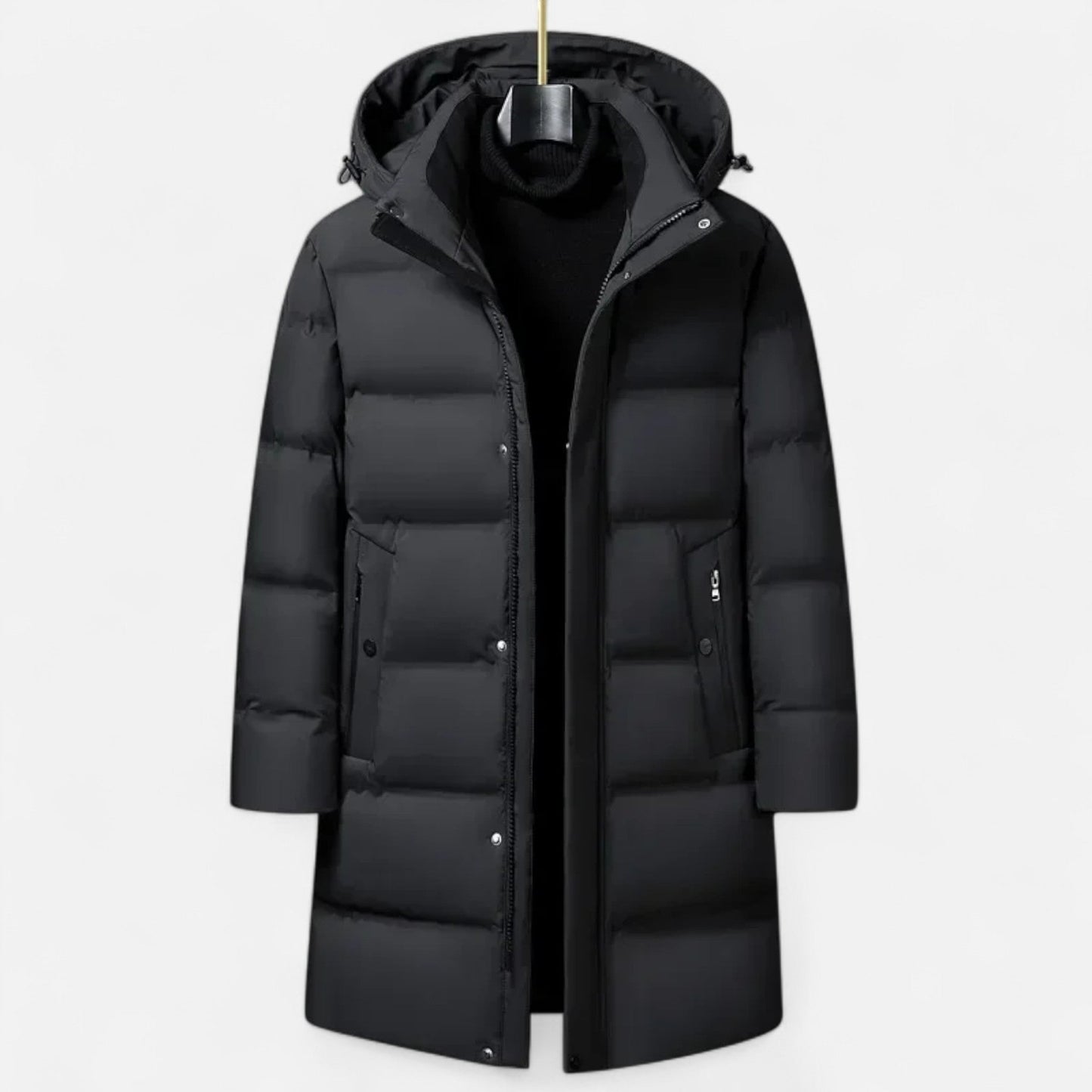 Warm Men's Down Filled Hooded Parka Coat