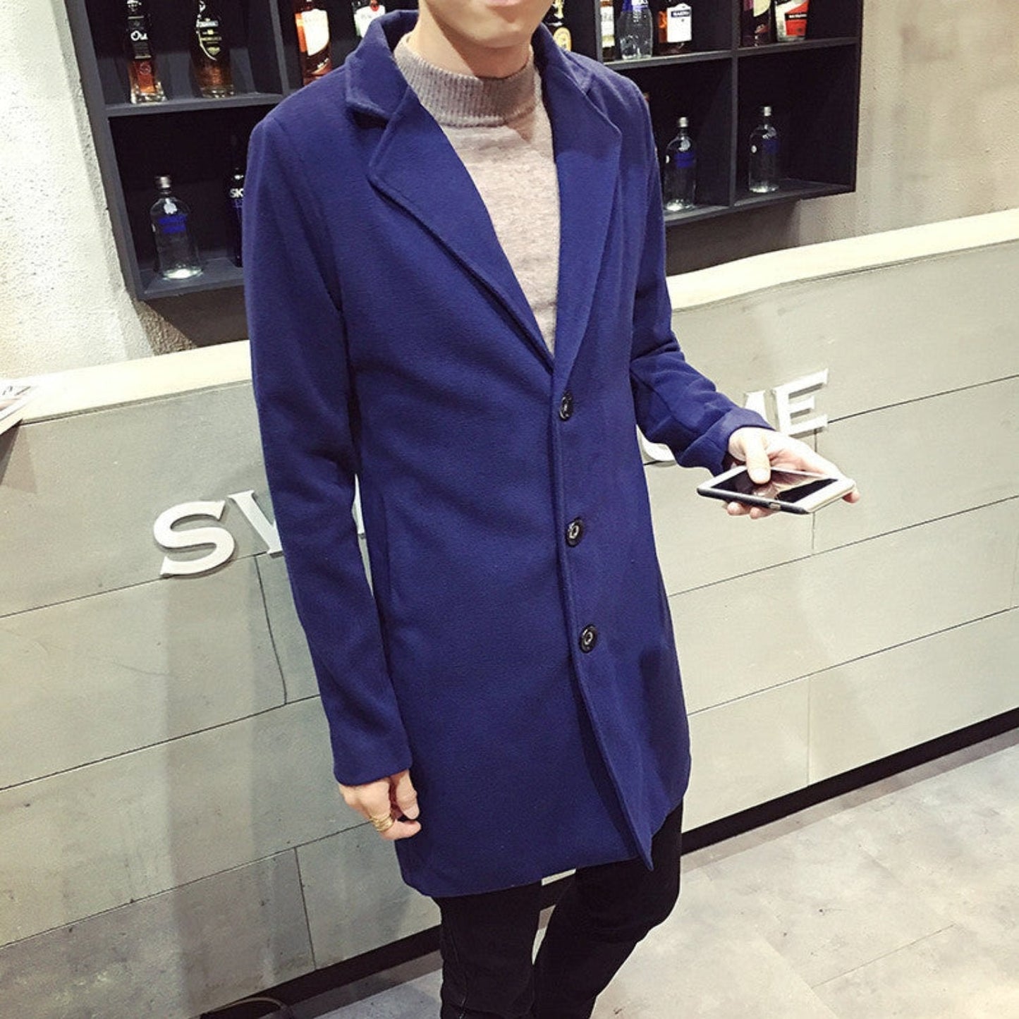 Warm Winter Wool Pea Coat