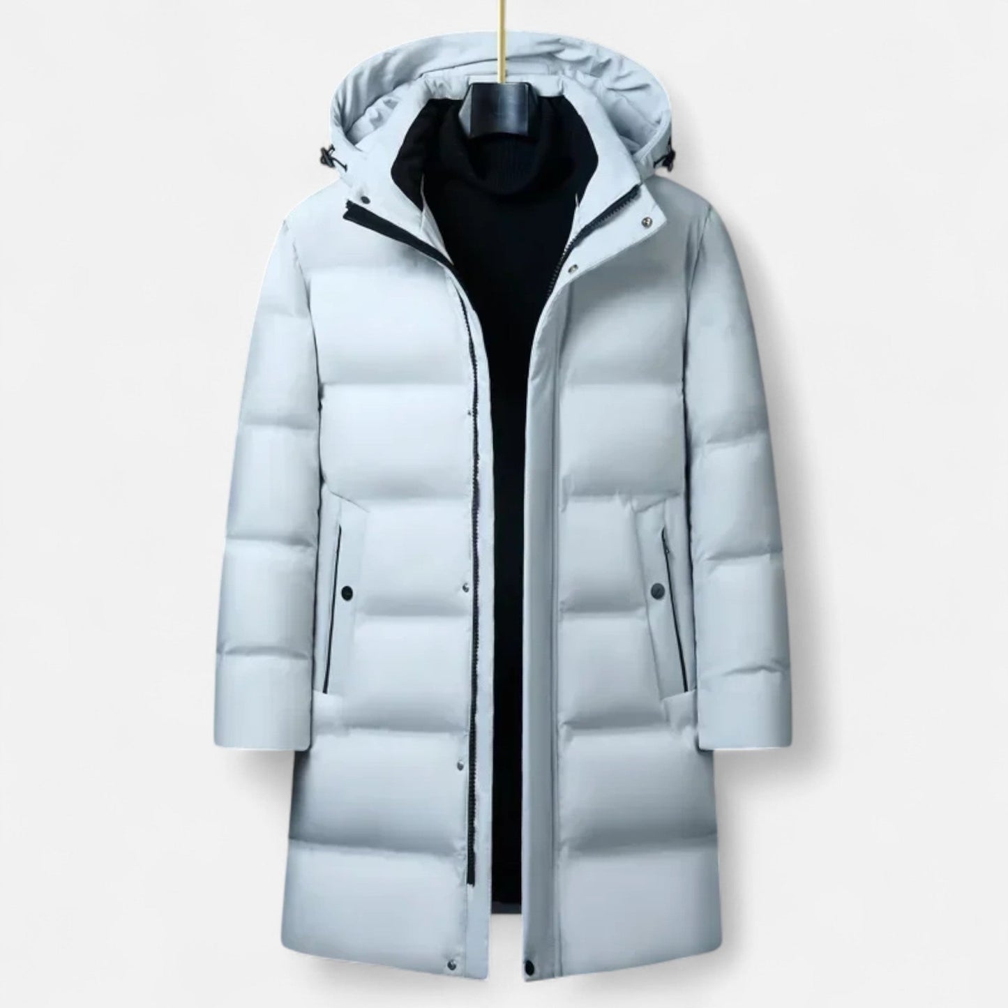 Warm Men's Down Filled Hooded Parka Coat