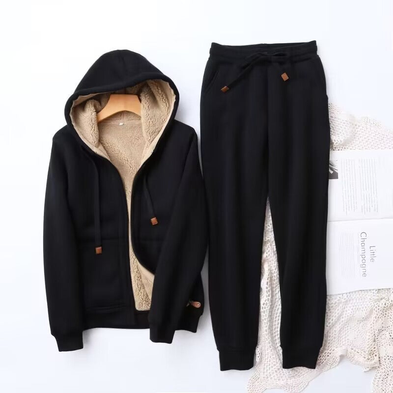 Cozy Women's Hooded Sweatshirt Loungewear Set - BritishElegance