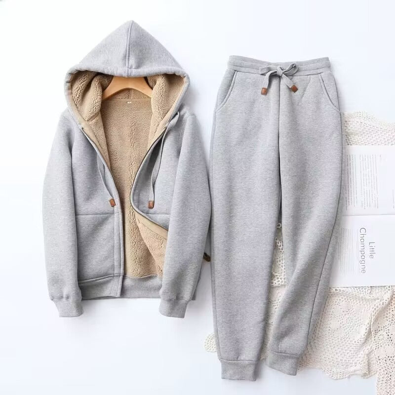 Cozy Women's Hooded Sweatshirt Loungewear Set