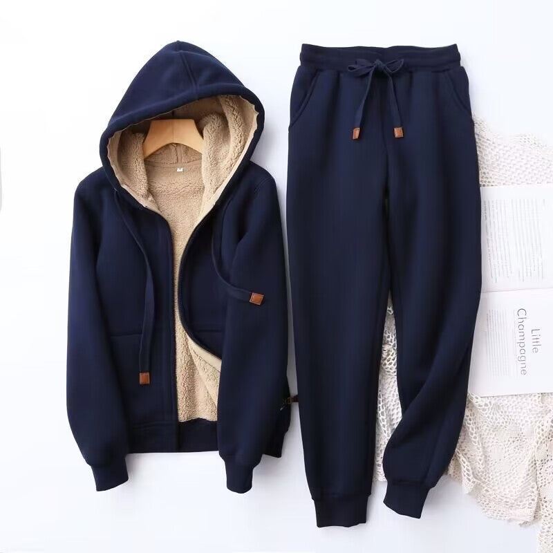 Cozy Women's Hooded Sweatshirt Loungewear Set