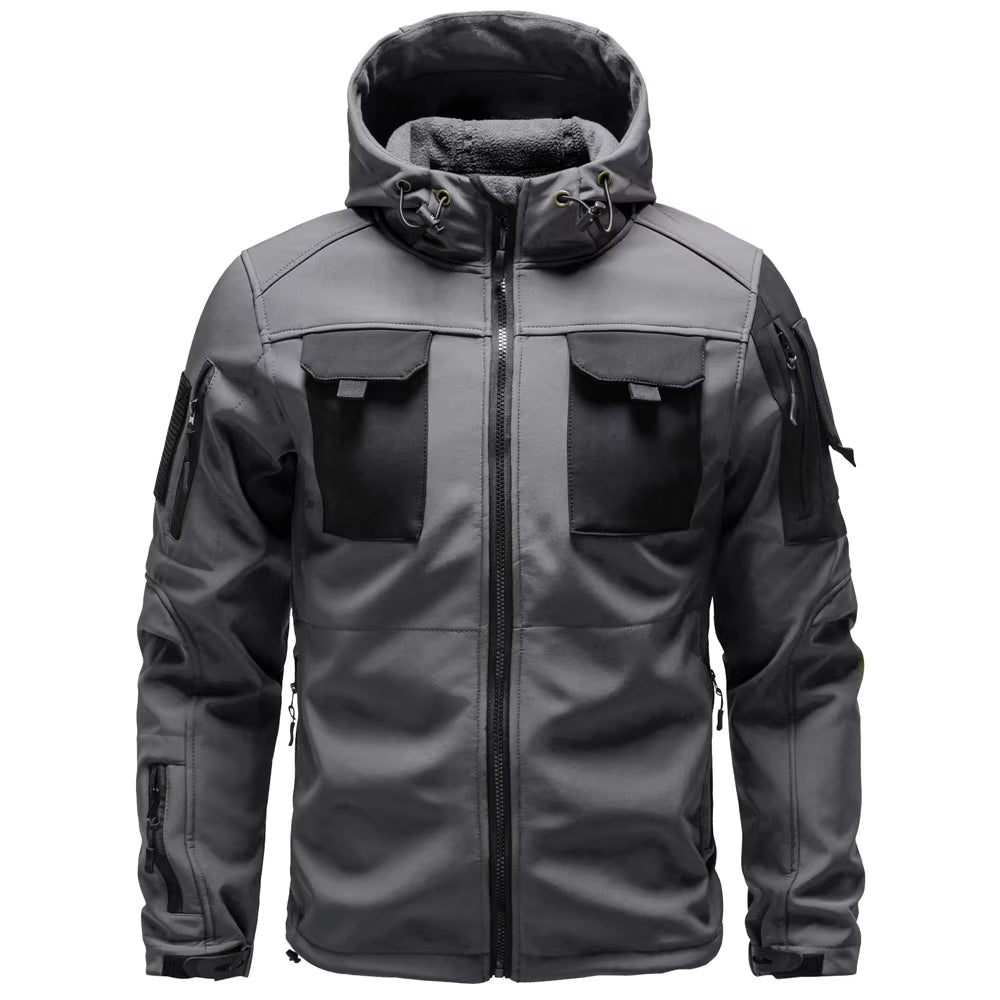 Waterproof Mens Military Jacket with Many Pockets