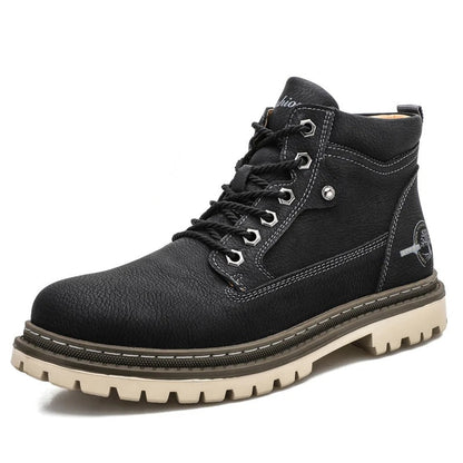 Casual Lace-Up Boots Brown