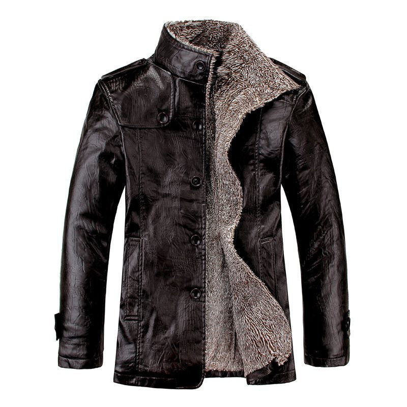 Premium Leather Jacket with Fleece Lining