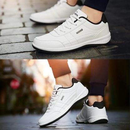 Renzo | Men’s Orthopedic Leather Sneakers – Supportive, Breathable & Stylish